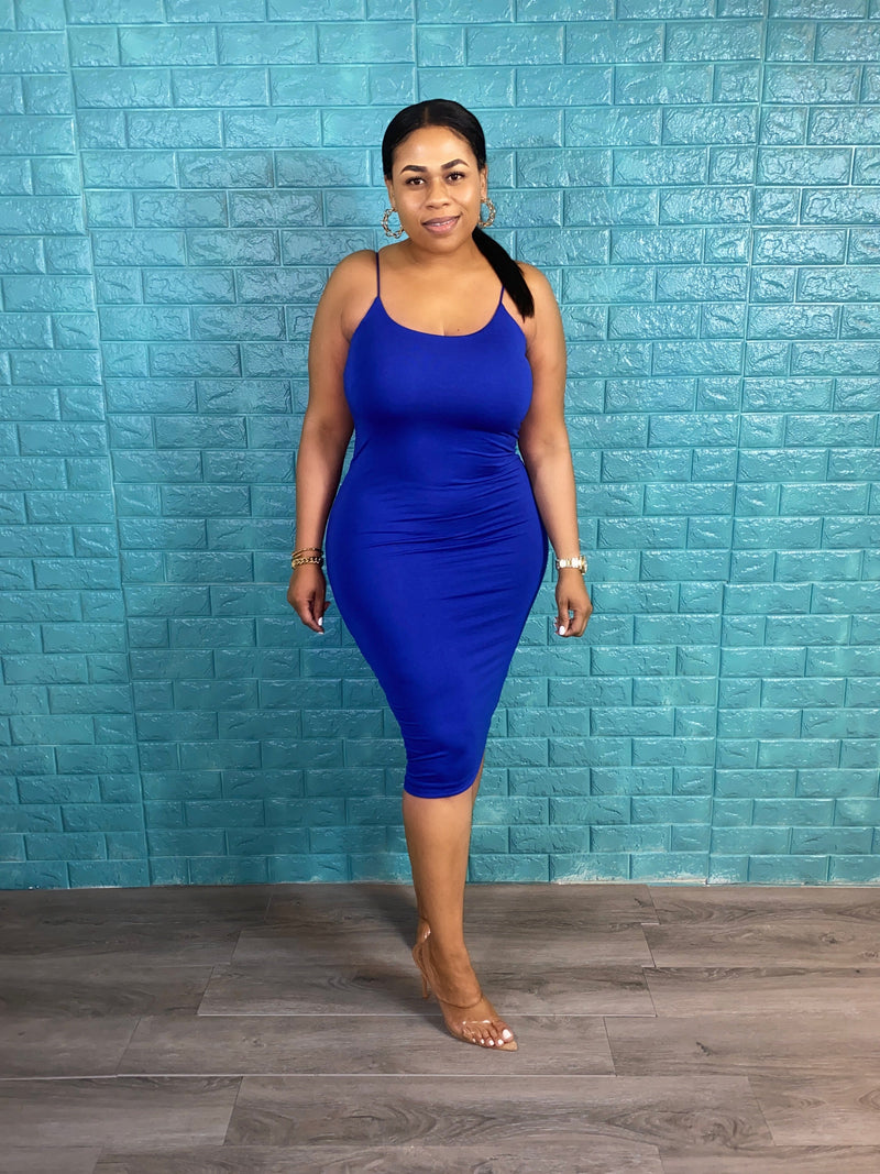 Bodycon Midi Dress “Royal Blue ...